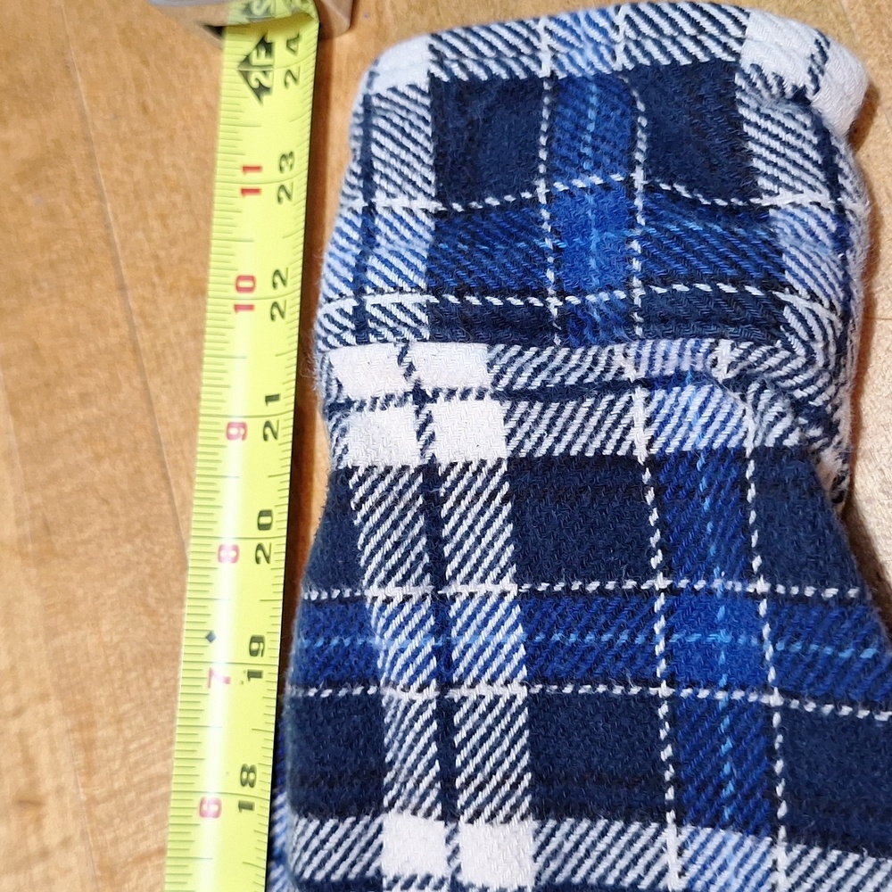 Vintage Orvis Blue White Plaid Shacket‎ Shirt Thick Flannel Large Fishing Jacket - Picture 6 of 9